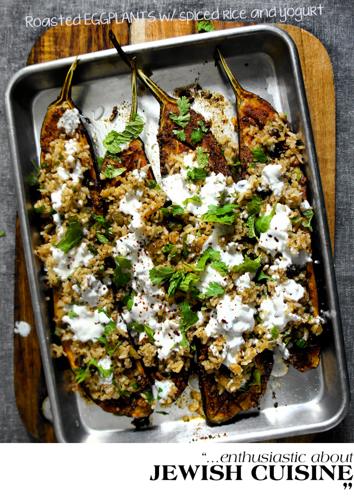 roast eggplants with rice featured header